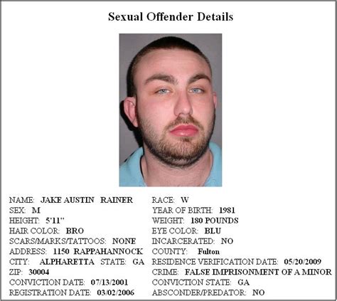 Sex Offender List For Ga Sex Offender List For Ga