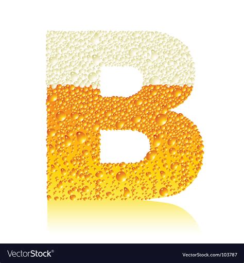 Alphabet Beer B Royalty Free Vector Image Vectorstock