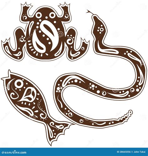 Tribal Animal Art stock vector. Image of illustration - 28665056