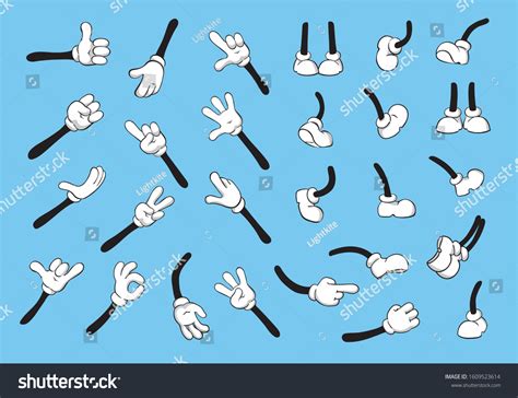 Cartoon Legs Hands Collection Cute Leg Stock Vector (Royalty Free ...