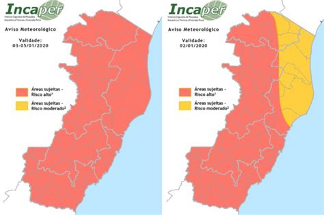 Incaper Emite Alerta Vermelho Para Fortes Chuvas No Es A Gazeta