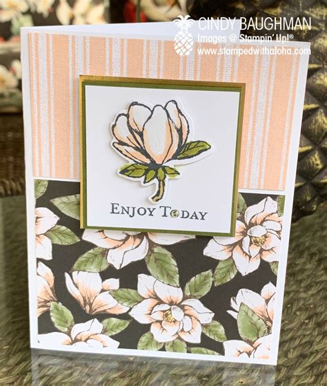 Enjoy Today Flower Cards Magnolia Stamps Fancy Fold Cards