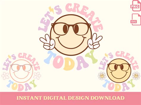 Let's Create Today, Cute Teacher Design Graphic by Ginger's Artspace ...