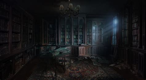 Shafetov Andrii - Digital artist & UI/UX designer: The Abandoned Library