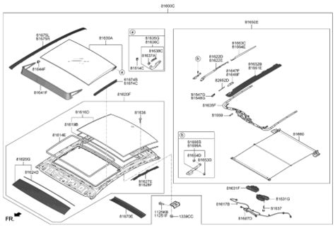 L Genuine Hyundai Front Panorama Roof Glass Assembly