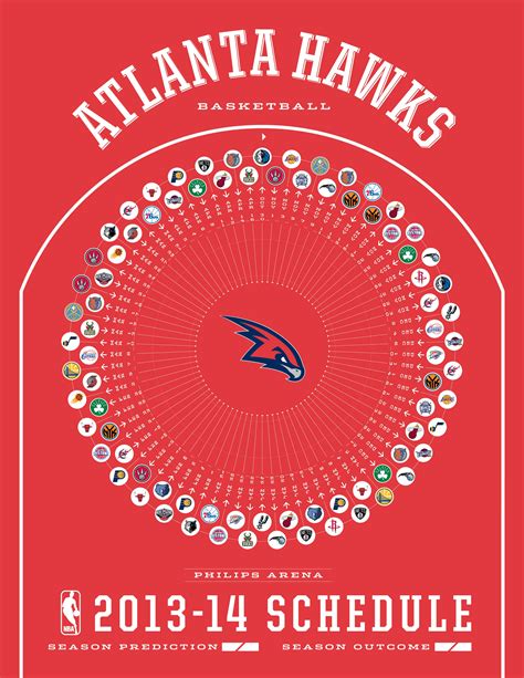 Atlanta Hawks 2013-14 Schedule | Atlanta hawks, Nba schedule, Atlanta