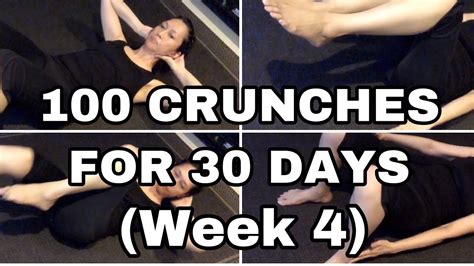 100 Crunches Every Day For 30 Days Final Week Youtube