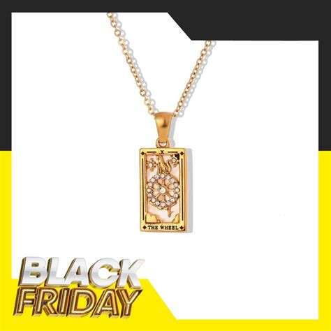 Подвеска таро колесо фортуны женская кулон на цепочке в виде карты таро ...