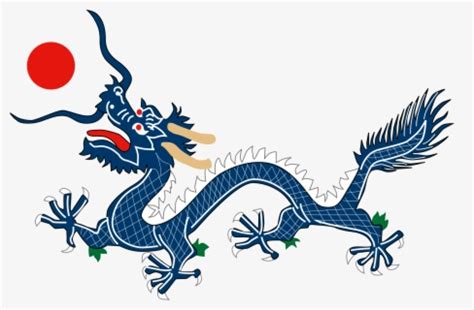 Dragon From China Qing Dynasty Flag - Ming Dynasty Dragon Symbol , Free Transparent Clipart ...