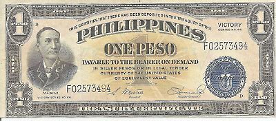 Philippines 1 Peso Victory Note Circulated 32 EBay