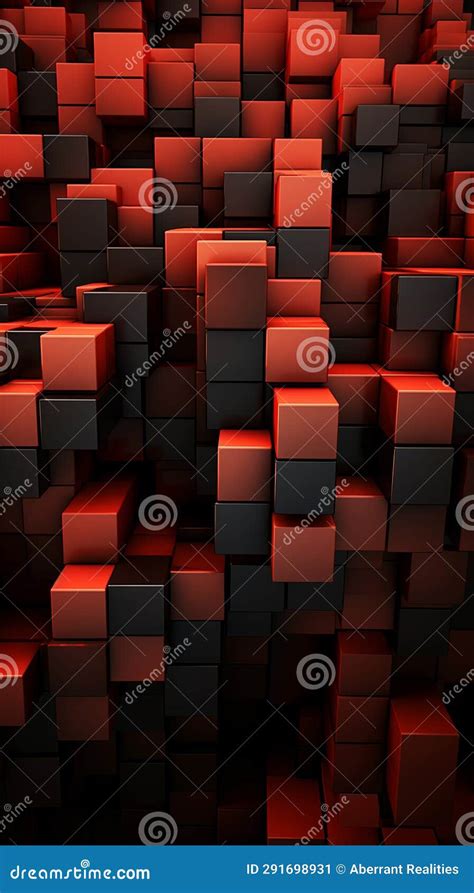 Red And Black 3d Cubes Wallpapers Stock Illustration Illustration Of