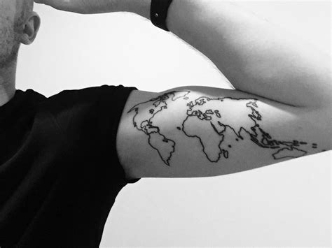 World Map Tattoos World Map Outline Map Tattoos Images