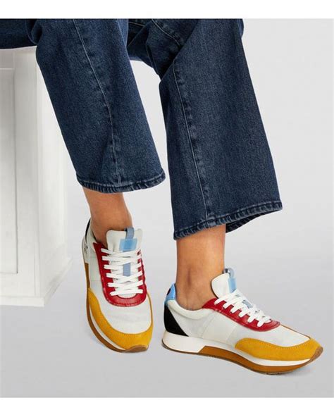 Weekend By Maxmara Leather Trim Sneakers In Natural Lyst