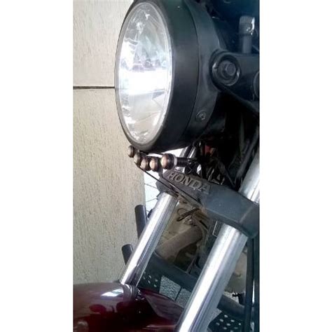 Farol De Milha Led W Drl Moto Honda Cg Titan No Shoptime