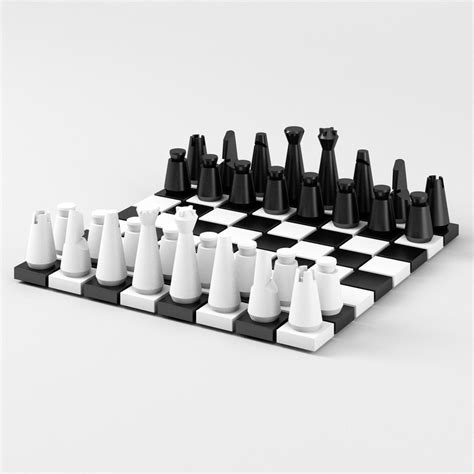 Modern Chess Pieces Board 3D - TurboSquid 1502579