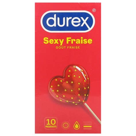 Durex Sexy Fraise 10 Préservatifs