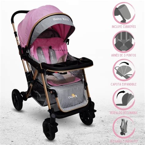 Coche Cuna Baby Kits Europa Pink Cuzka