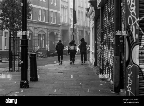 London In Winter Around The East End Islington Stock Photo Alamy