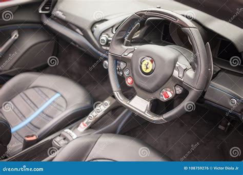 ferrari  interior view editorial image cartoondealercom