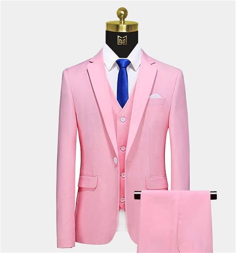 Light Pink Suit 3 Piece Pink Suit Men Stylish Mens Suits Pink Suit