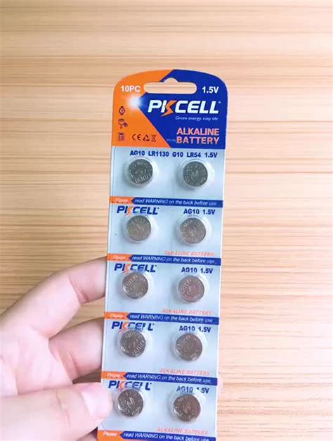 Hg Pb Mercury Free Button Cell Battery Ag Lr V Alkaline