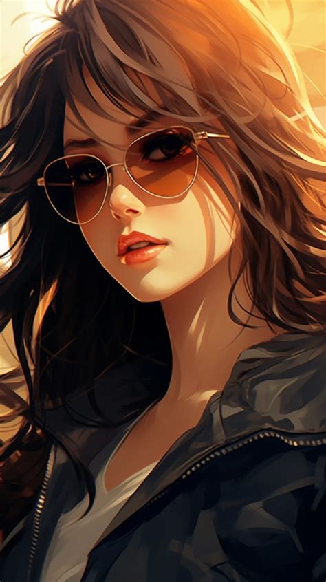 Sunglasses Anime Girl Aesthetic 48 Wallpaper Images And Photos