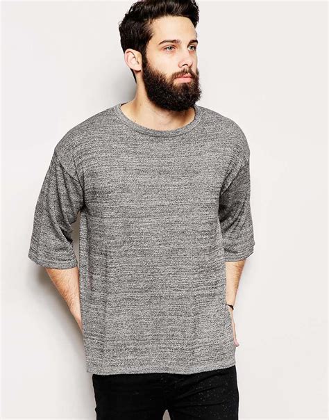 Asos T Shirt Coupe Carrée Oversize En Maille Asos Pickture