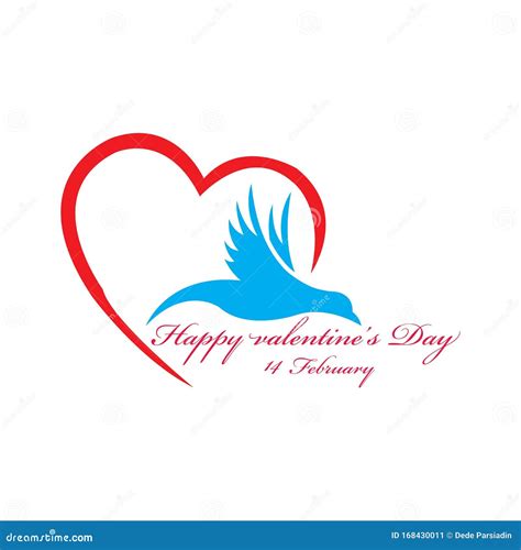 Valentines Day Logo Design Vector Illustration Template Stock Vector ...