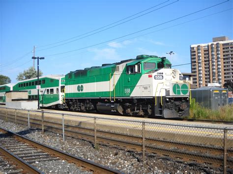 Railpicturesca Reved Photo Go F59ph 558 Is Pushing An Eastbound Go