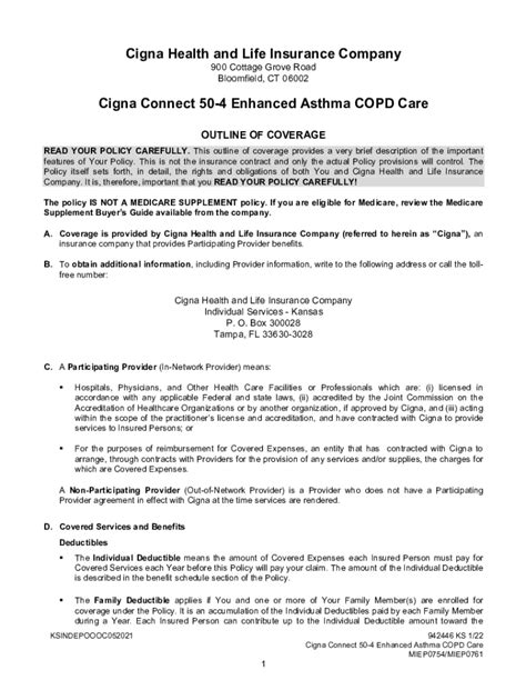 Fillable Online 942446 Ooc Cigna Connect 50 4 Enhanced Asthma Copd Care