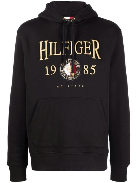 Tommy Hilfiger Logo Embroidered Hoodie Farfetch