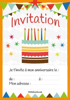 Carte Invitation Anniversaire Enfant Gratuit PetitsScout Cartes