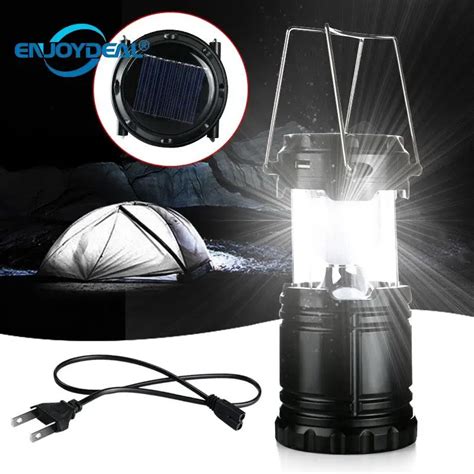 Portable Rechargeable Led Solar Camping Lantern Us Plug Camping