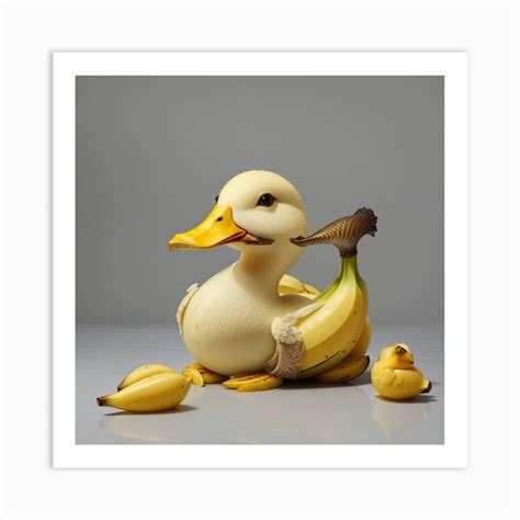 Banana Duck Art Print by Artist designer - Fy