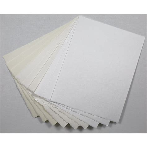 8 1 2 X 11 100 Per Package Premium Pastelle Natural White Paper Deckle Ed