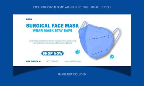 Premium Vector | Face mask social media cover and banner design template