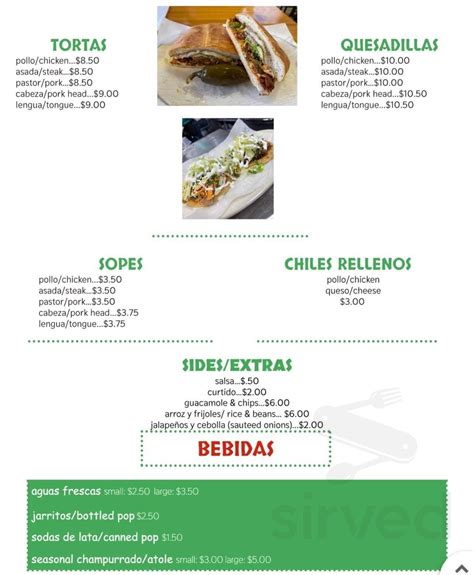 Tacos El Primo Menu In Grand Rapids Michigan Usa