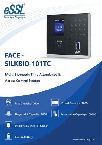 Biometric Attendance Machine ESSL SILKBIO 101TC MULTI BIOMATRIC TIME