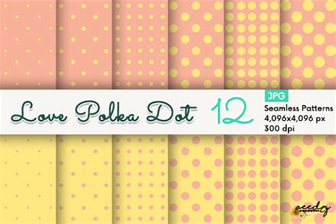 Love Polka Dot Patterns Set Graphic By Aeedzyarts Creative Fabrica