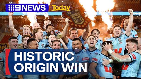 nsw blues celebrate   state  origin victory  news