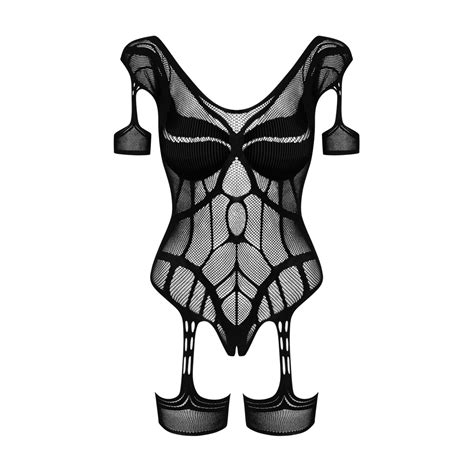 Bodystocking Black Catsuits Bodys Club Hot Fashion Odretto Highheels