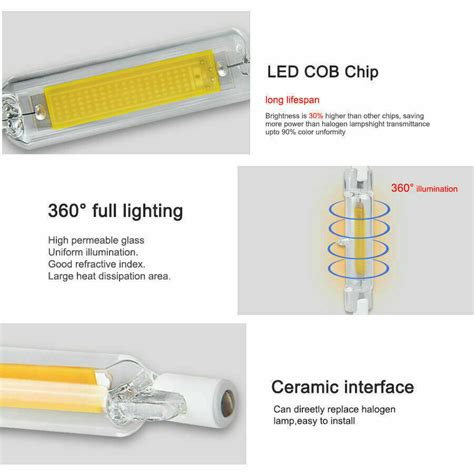 R S Dimmable Led J J W W W W Cob Floodlight Bulbs Glass