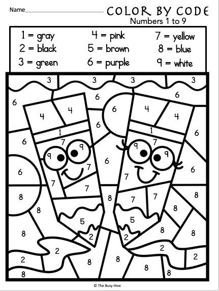 Addition Color By Number Worksheets Kindergarten Mom In 2021 Addition