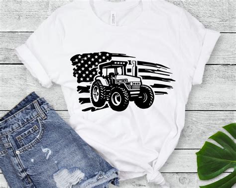 USA Farm Tractor Svg American Flag Patriotic USA Farm Tractor Etsy