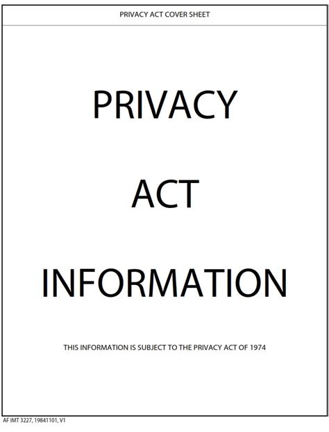 Af Form 3227 Privacy Act Cover Sheet Af Forms