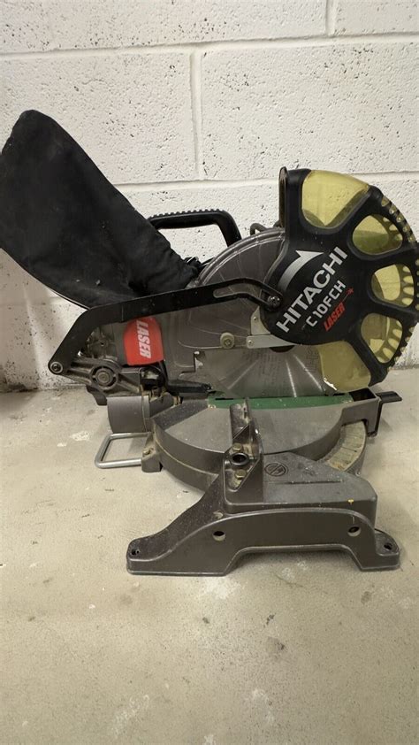 Hitachi C10fch Compound Miter Saw With Laser Marker Ebay