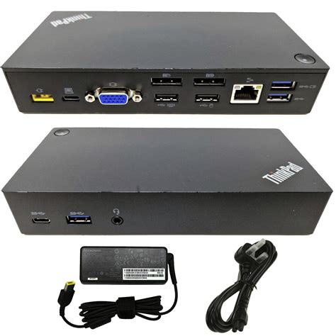 Lenovo Usb C Dock Thinkpad 40a9 40a90090uk Dual Dp Vga Ethernet Usb 30 Techyteam