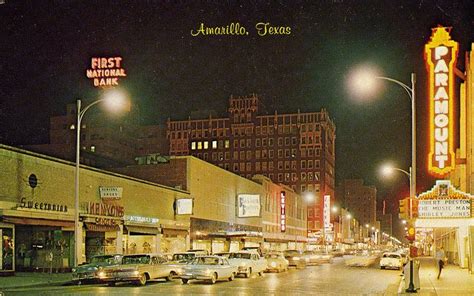 Amarillo Tx Polk St Postcard Amarillo Tx Amarillo Postcard