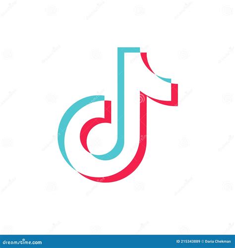 Tik Tok Icon Social Media Tik Tok Logo Design Editorial Stock Image