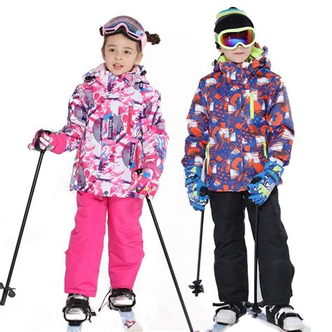 Kids Ski Suit Children Brands Waterproof Warm Girls And Boy Snow Jacket ...